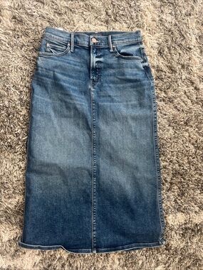 Ladies Mother Denim Skirt Size 27 Midi